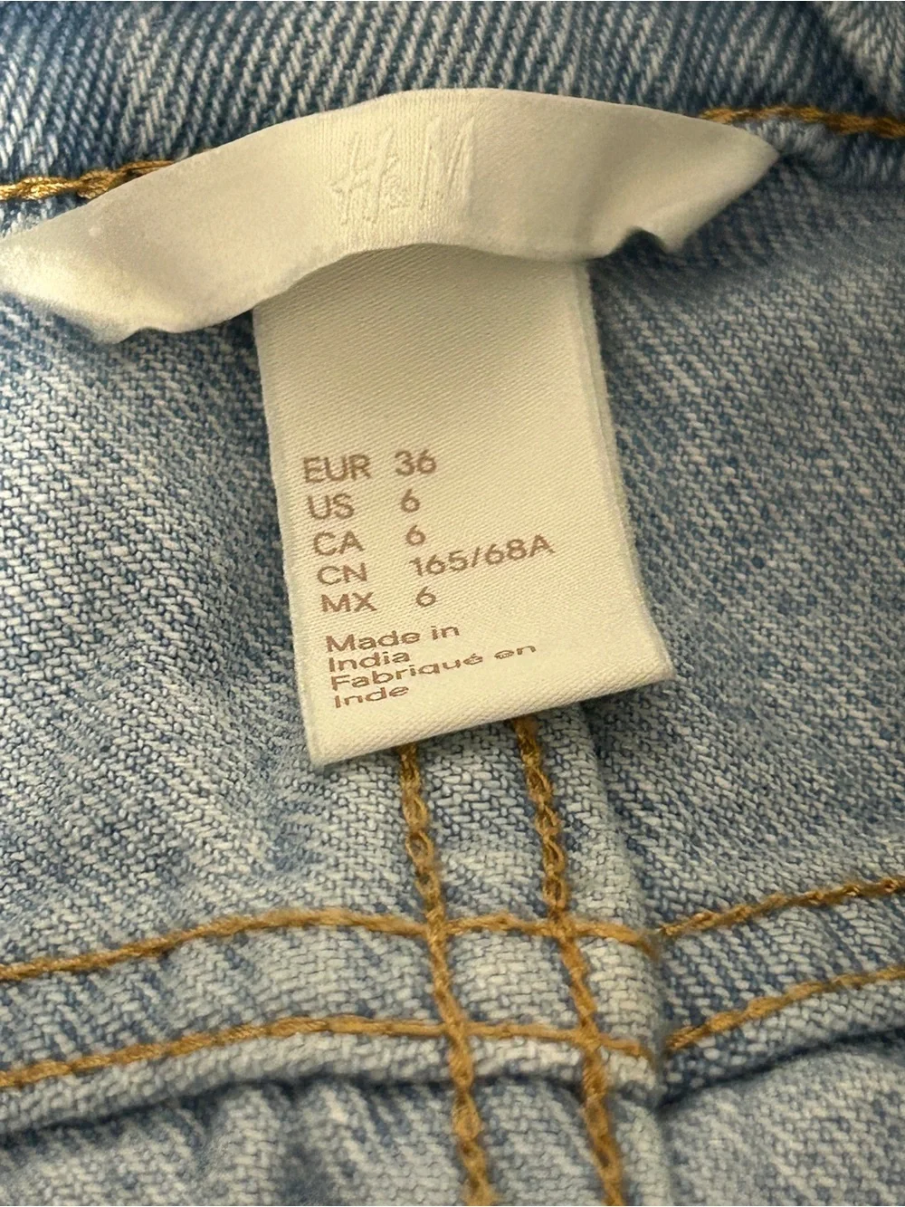 H&M Women’s Cut Off Denim Mini Skirt Size 6 - Picture 3 of 5